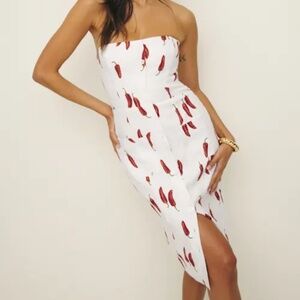 Reformation Prescott Linen Dress Jalapeño - Size 2